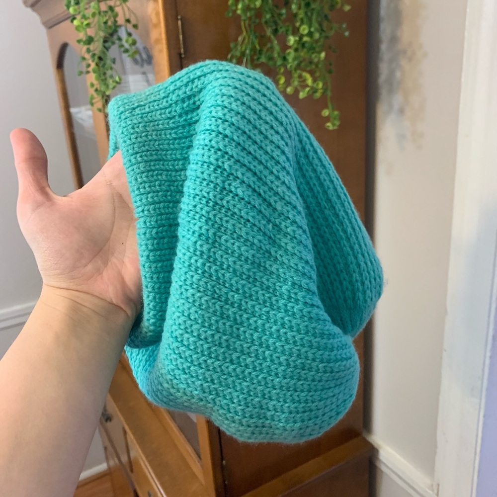 Free People Turquoise Loose Fitted Hat/beanie